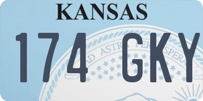 KS license plate 174GKY