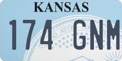 KS license plate 174GNM