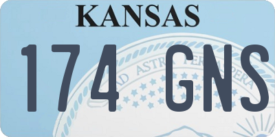 KS license plate 174GNS