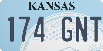 KS license plate 174GNT