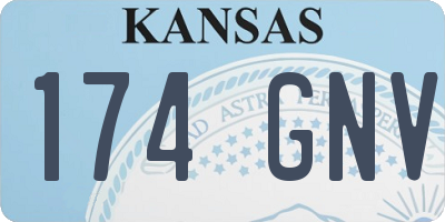 KS license plate 174GNV