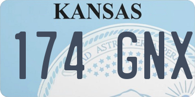 KS license plate 174GNX