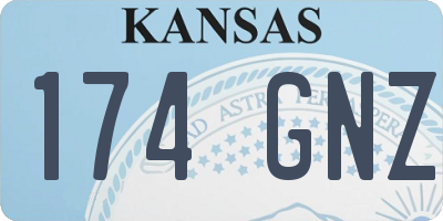 KS license plate 174GNZ