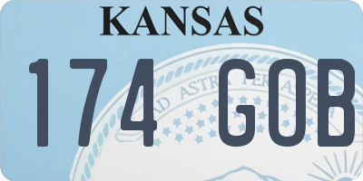 KS license plate 174GOB