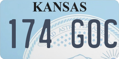 KS license plate 174GOC