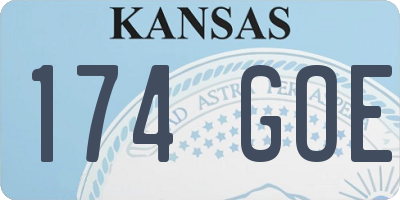 KS license plate 174GOE