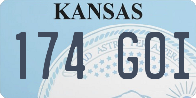 KS license plate 174GOI