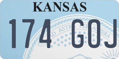 KS license plate 174GOJ