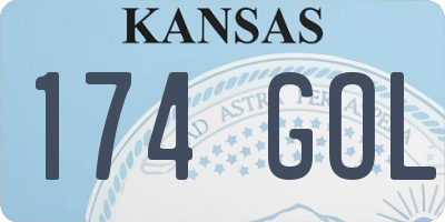KS license plate 174GOL