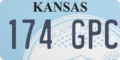 KS license plate 174GPC