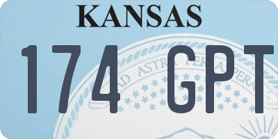 KS license plate 174GPT