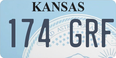 KS license plate 174GRF