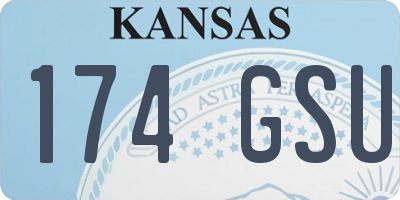 KS license plate 174GSU