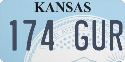 KS license plate 174GUR