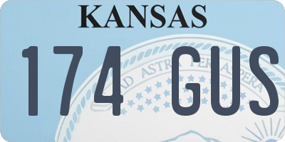 KS license plate 174GUS