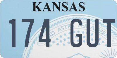 KS license plate 174GUT