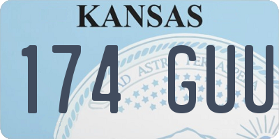KS license plate 174GUU