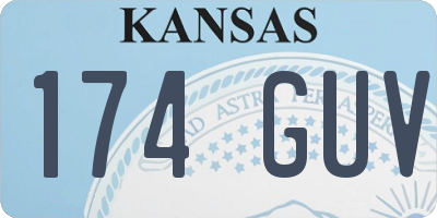 KS license plate 174GUV