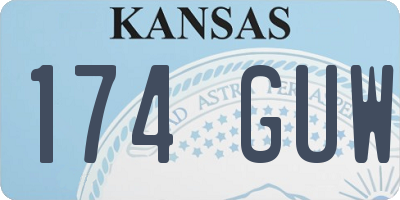 KS license plate 174GUW