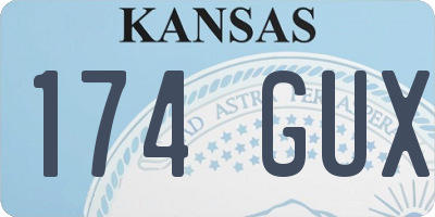 KS license plate 174GUX