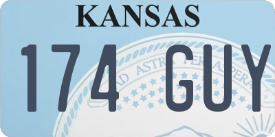KS license plate 174GUY