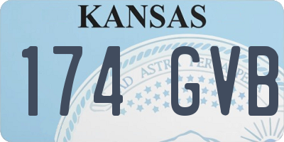 KS license plate 174GVB