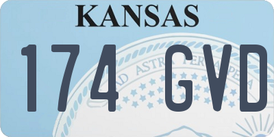 KS license plate 174GVD
