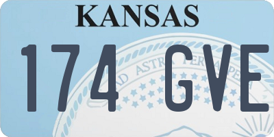 KS license plate 174GVE