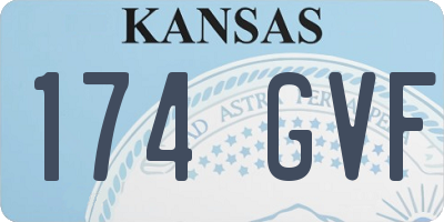 KS license plate 174GVF