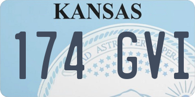 KS license plate 174GVI