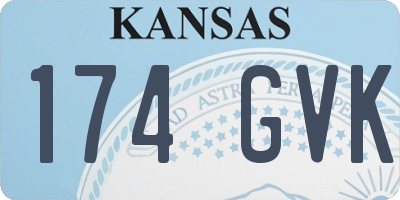 KS license plate 174GVK