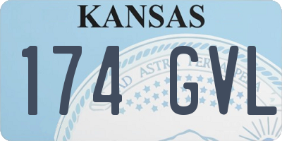 KS license plate 174GVL