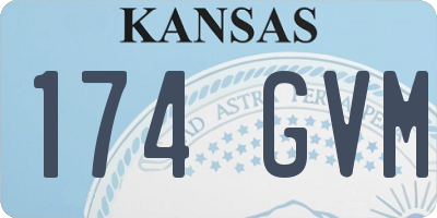 KS license plate 174GVM