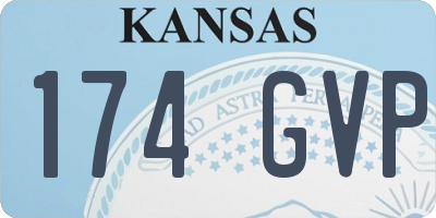 KS license plate 174GVP