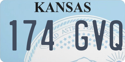 KS license plate 174GVQ