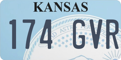 KS license plate 174GVR