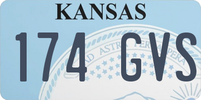KS license plate 174GVS