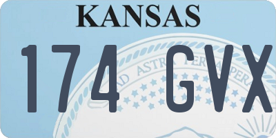 KS license plate 174GVX