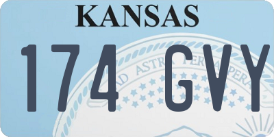 KS license plate 174GVY