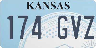 KS license plate 174GVZ