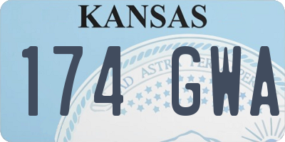 KS license plate 174GWA