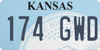 KS license plate 174GWD