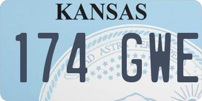 KS license plate 174GWE