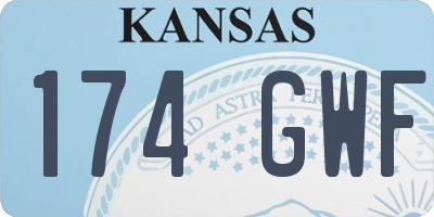 KS license plate 174GWF