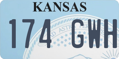 KS license plate 174GWH