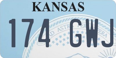 KS license plate 174GWJ