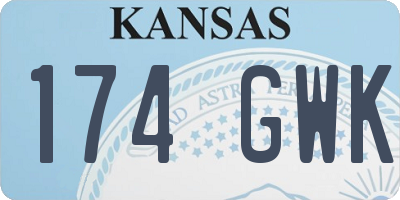 KS license plate 174GWK