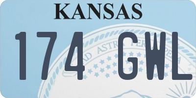 KS license plate 174GWL