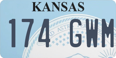 KS license plate 174GWM