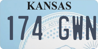 KS license plate 174GWN